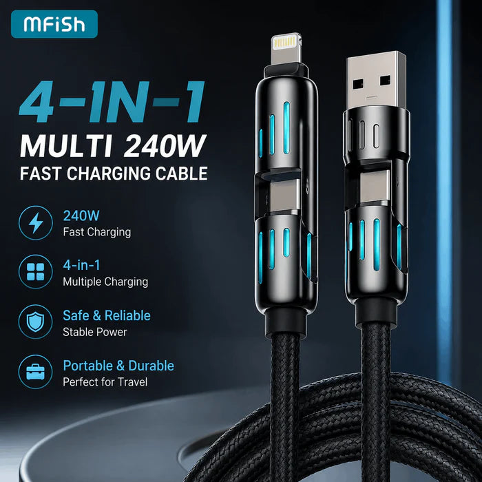 4-in-1 Ultra Fast Charging Cable (240W)