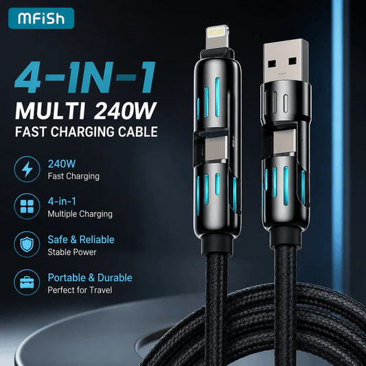4-in-1 Ultra Fast Charging Cable (240W)
