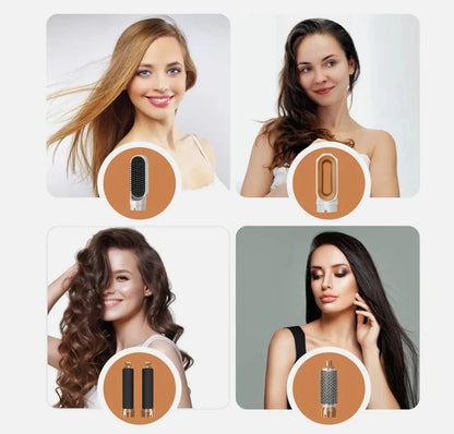 5-in-1 Hair Brush Straightener & Curler | فرشاة تصفيف الشعر 5 في 1