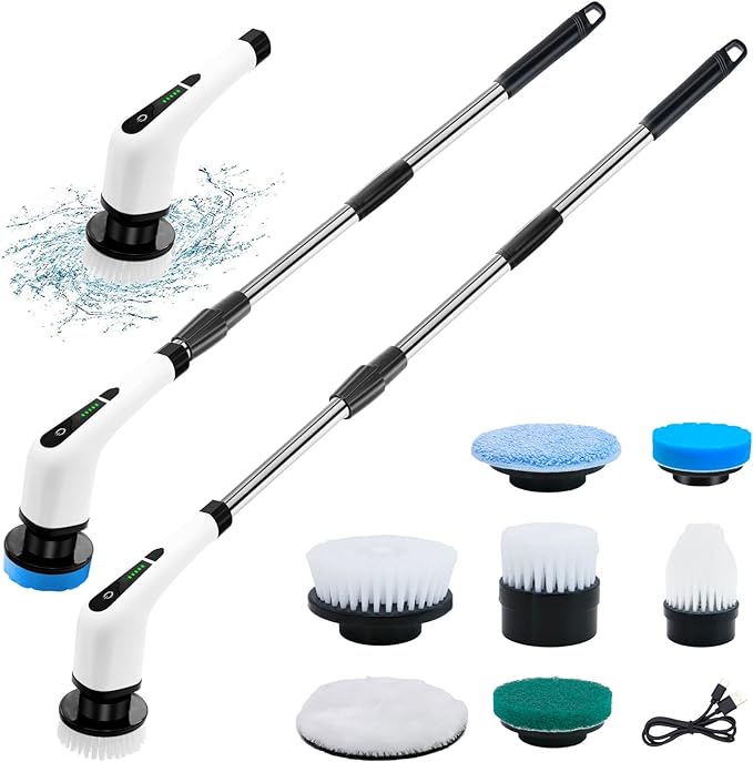 9-in-1 Electric Cleaning Brush فرشاة تنظيف كهربائية 9 في 1