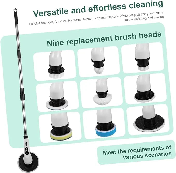 9-in-1 Electric Cleaning Brush فرشاة تنظيف كهربائية 9 في 1