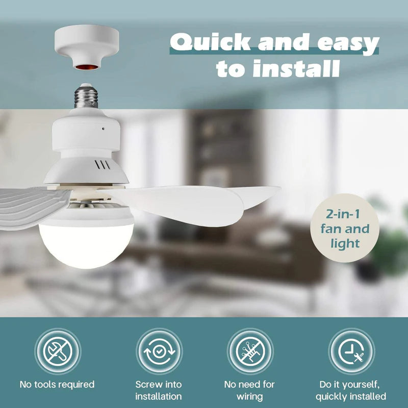 2-in-1 Ceiling Fan & LED Light مروحة سقف وإضاءة LED 2 في 1