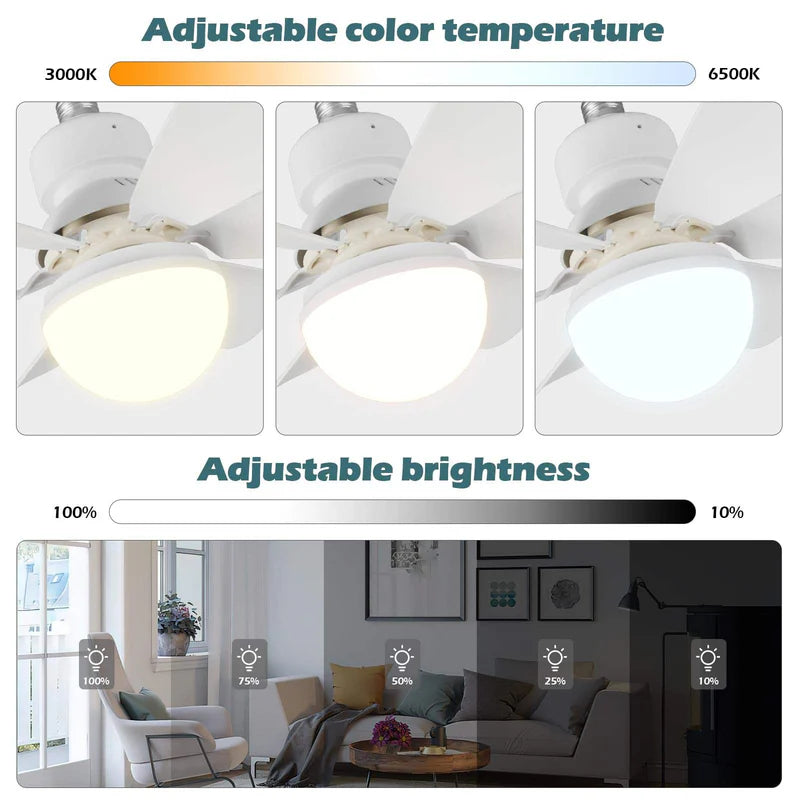 2-in-1 Ceiling Fan & LED Light مروحة سقف وإضاءة LED 2 في 1