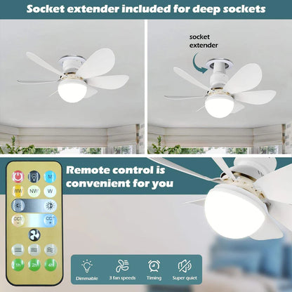 2-in-1 Ceiling Fan & LED Light مروحة سقف وإضاءة LED 2 في 1